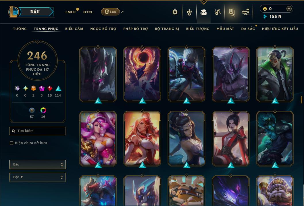 Acc Liên Minh Huyền Thoại/Đấu Trường Chân lý mã số 9363