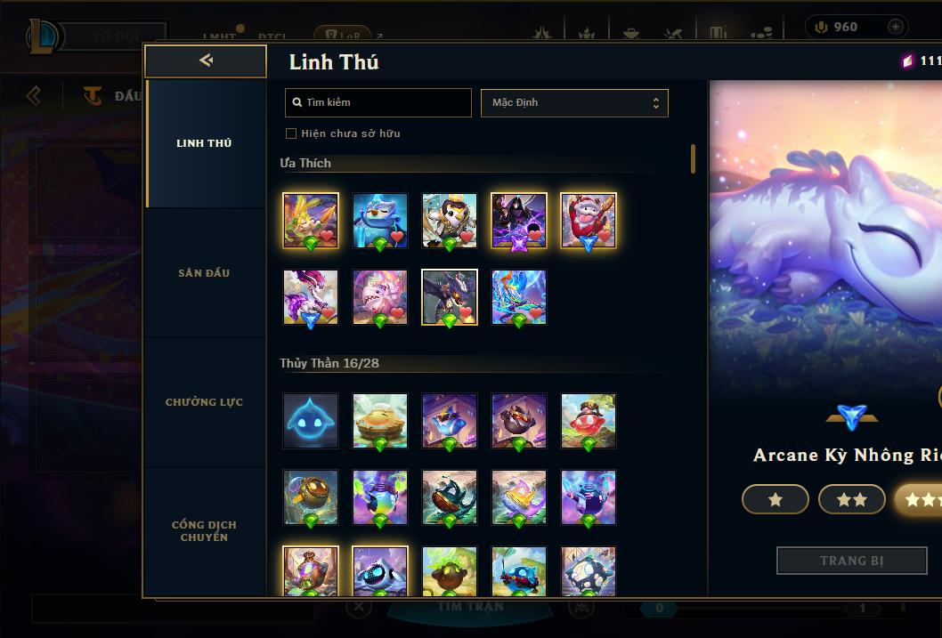 Acc Liên Minh Huyền Thoại/Đấu Trường Chân lý mã số 9364