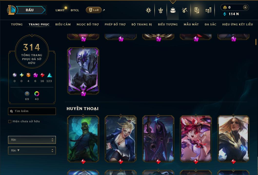 Acc Liên Minh Huyền Thoại/Đấu Trường Chân lý mã số 9366