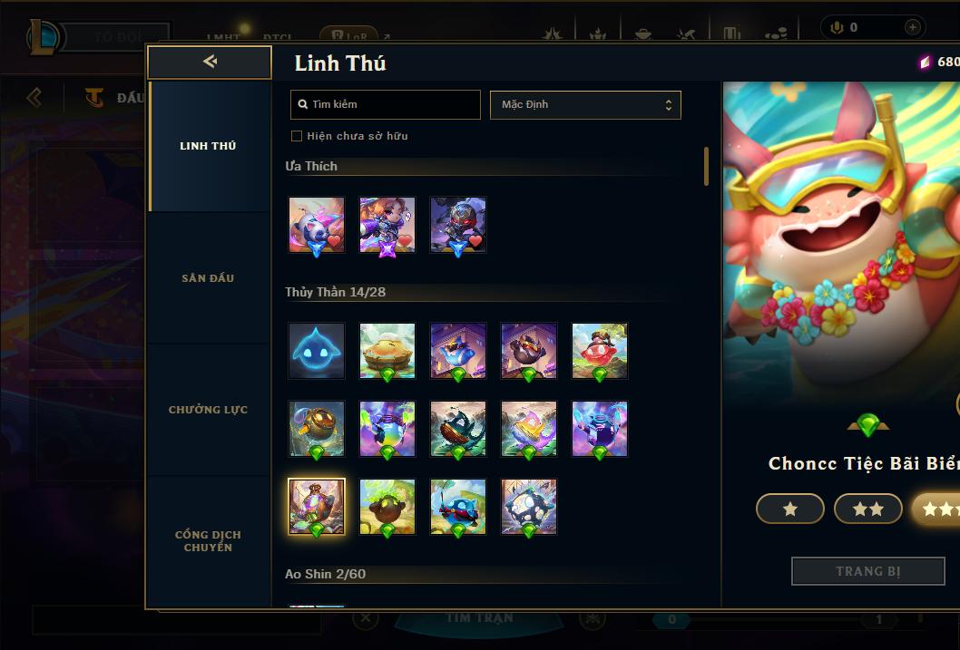 Acc Liên Minh Huyền Thoại/Đấu Trường Chân lý mã số 9366