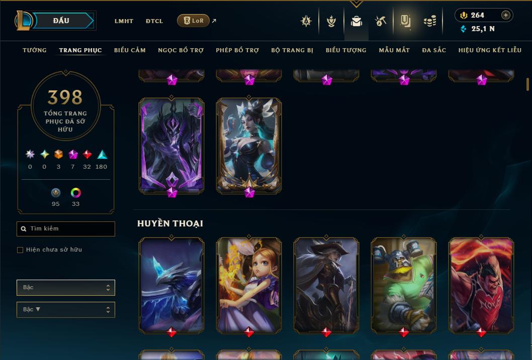 Acc Liên Minh Huyền Thoại/Đấu Trường Chân lý mã số 9367