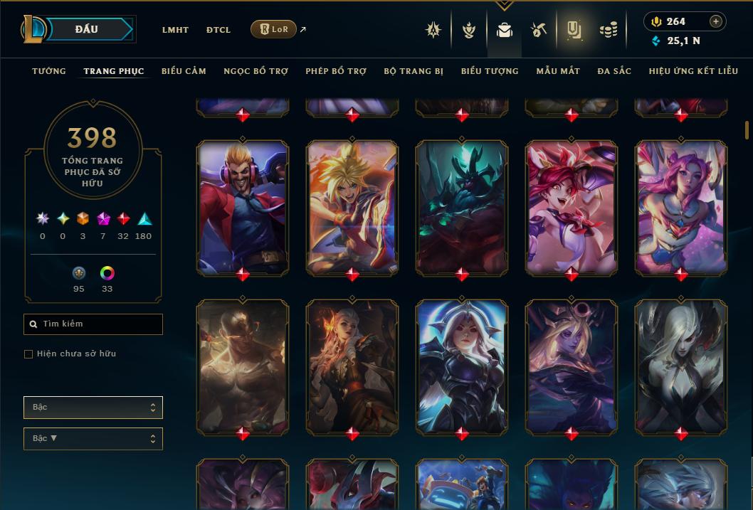 Acc Liên Minh Huyền Thoại/Đấu Trường Chân lý mã số 9367