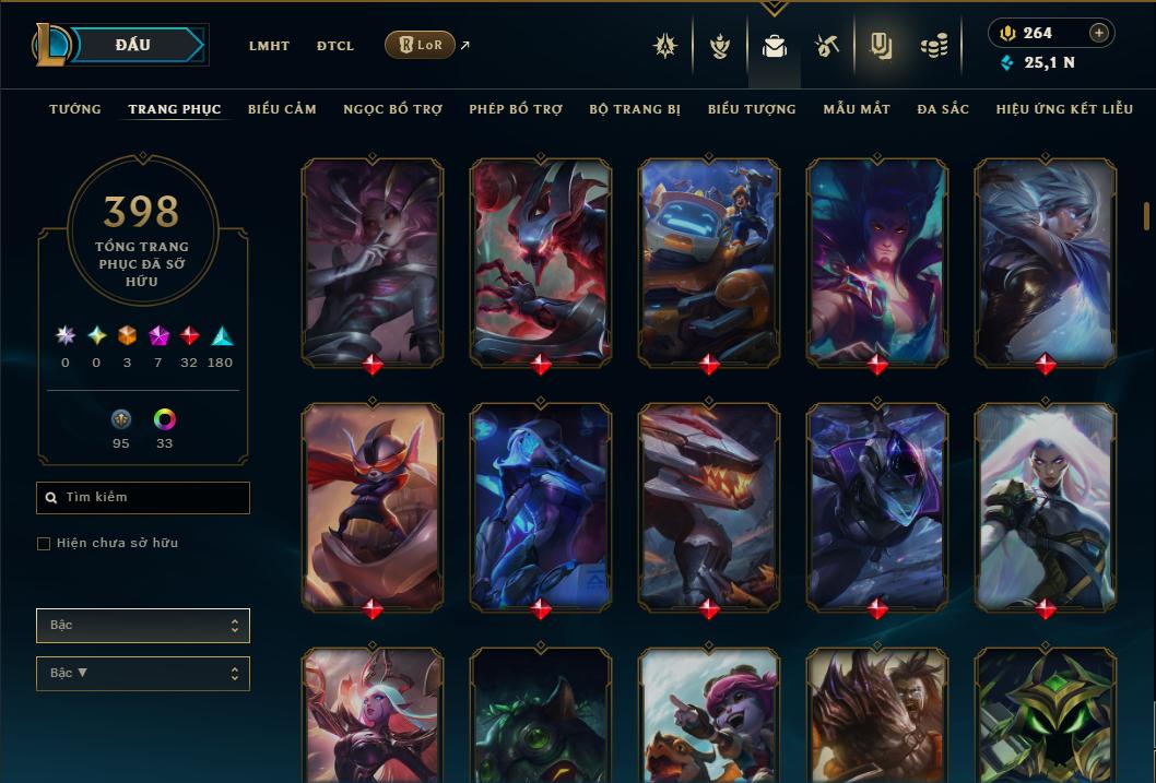 Acc Liên Minh Huyền Thoại/Đấu Trường Chân lý mã số 9367