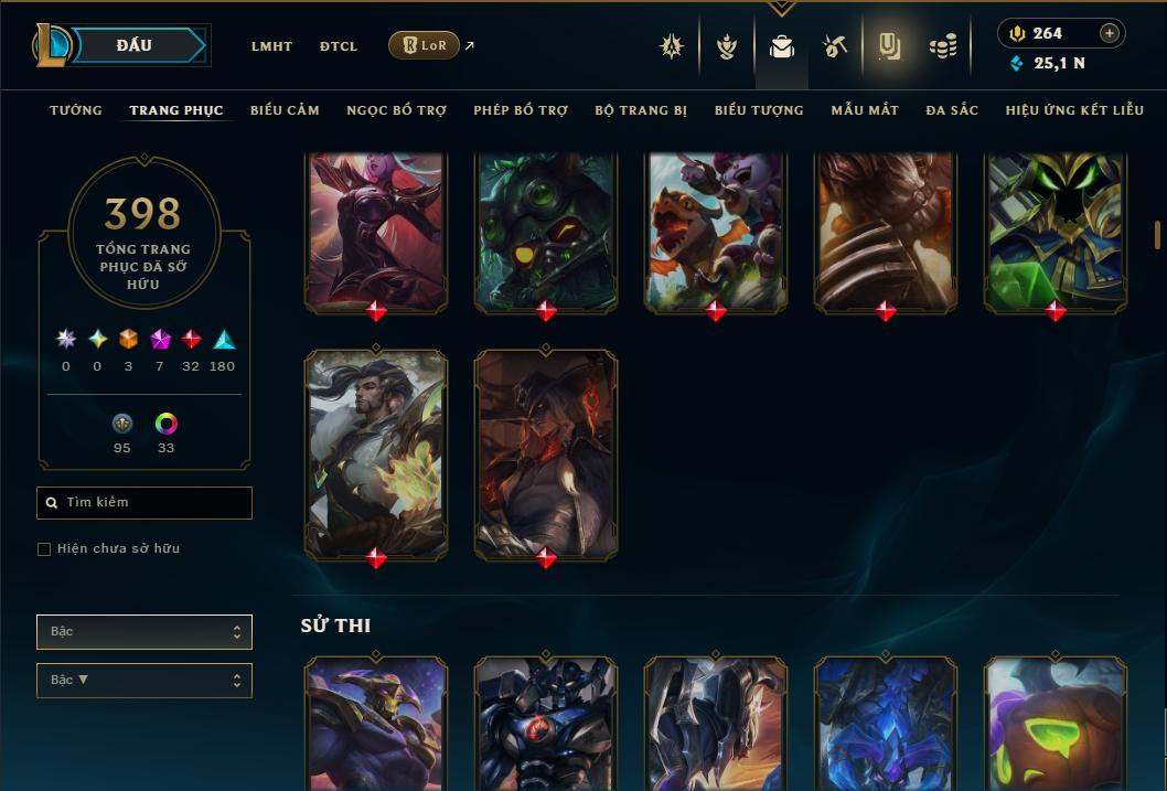 Acc Liên Minh Huyền Thoại/Đấu Trường Chân lý mã số 9367