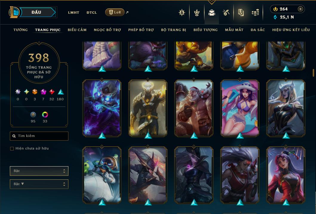 Acc Liên Minh Huyền Thoại/Đấu Trường Chân lý mã số 9367