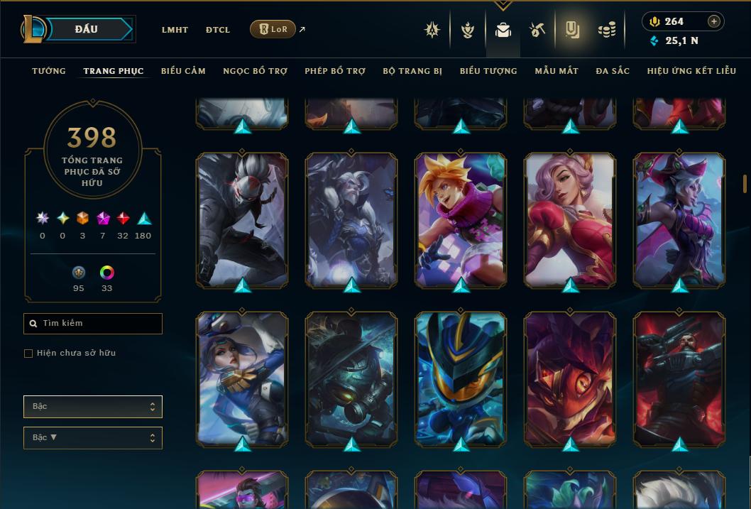 Acc Liên Minh Huyền Thoại/Đấu Trường Chân lý mã số 9367