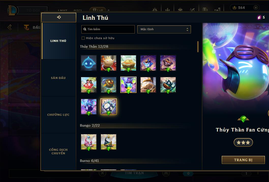 Acc Liên Minh Huyền Thoại/Đấu Trường Chân lý mã số 9367