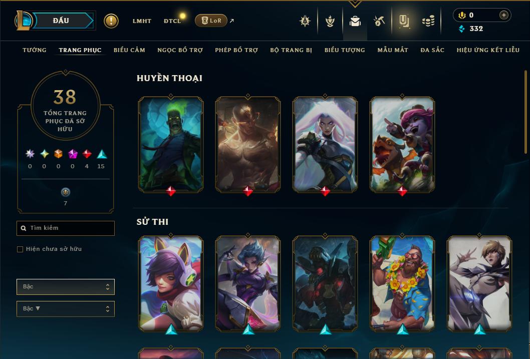 Acc Liên Minh Huyền Thoại/Đấu Trường Chân lý mã số 9369