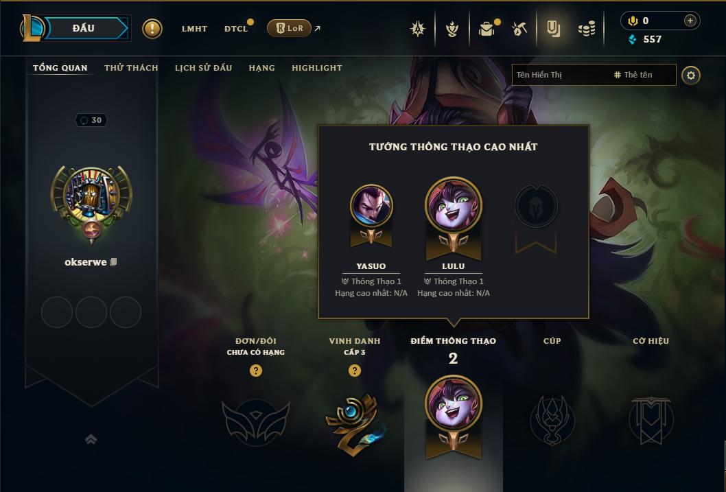 Acc Liên Minh Huyền Thoại/Đấu Trường Chân lý mã số 9371