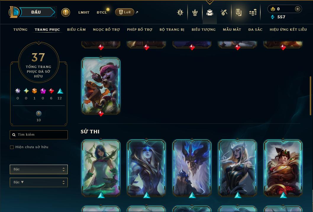 Acc Liên Minh Huyền Thoại/Đấu Trường Chân lý mã số 9371