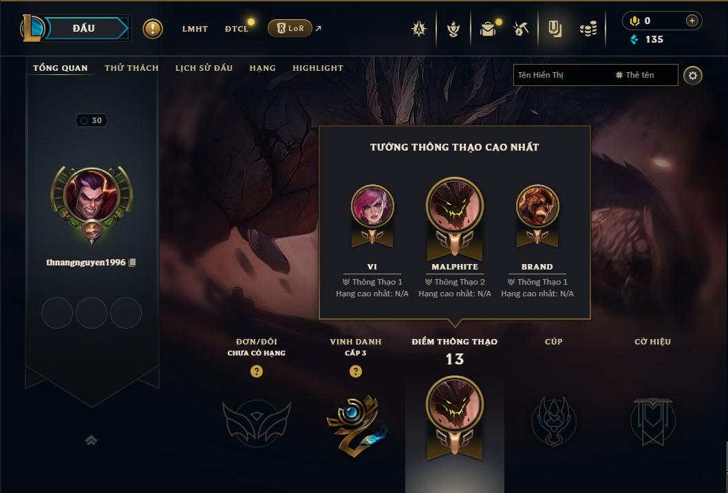 Acc Liên Minh Huyền Thoại/Đấu Trường Chân lý mã số 9372