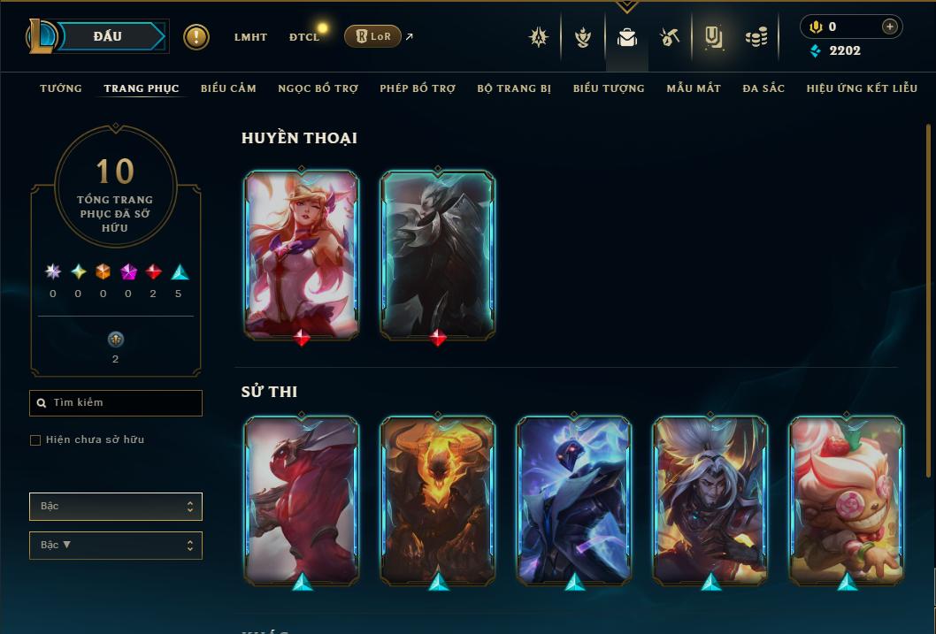 Acc Liên Minh Huyền Thoại/Đấu Trường Chân lý mã số 9378