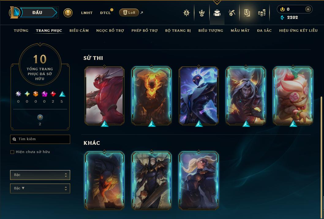 Acc Liên Minh Huyền Thoại/Đấu Trường Chân lý mã số 9378