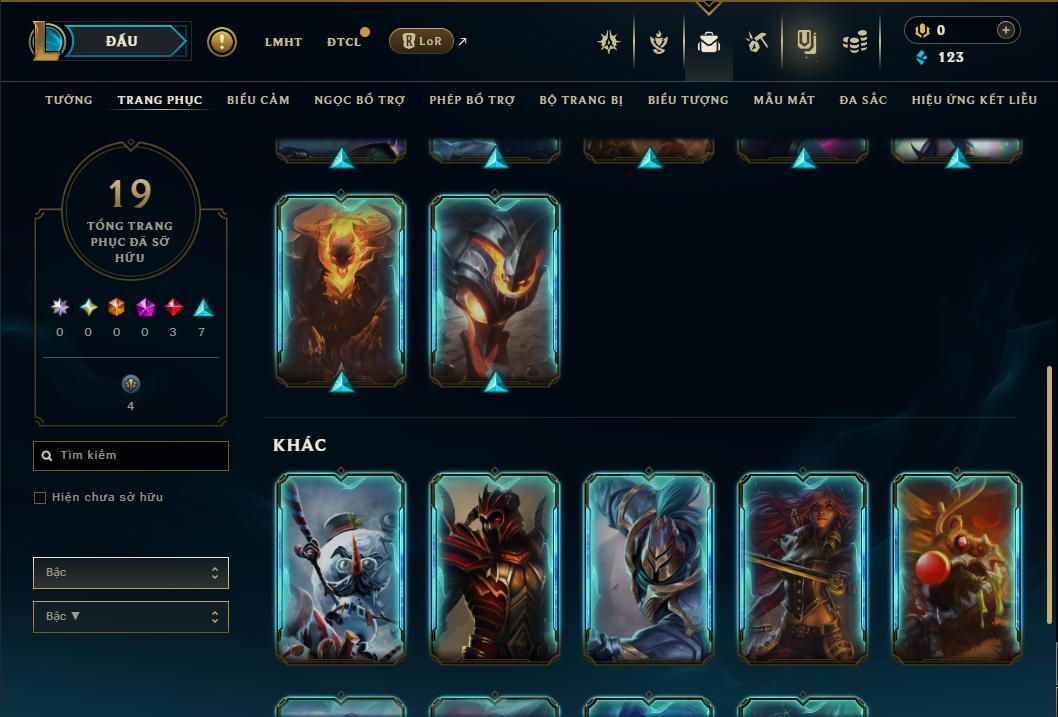 Acc Liên Minh Huyền Thoại/Đấu Trường Chân lý mã số 9381