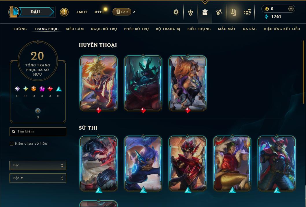 Acc Liên Minh Huyền Thoại/Đấu Trường Chân lý mã số 9382