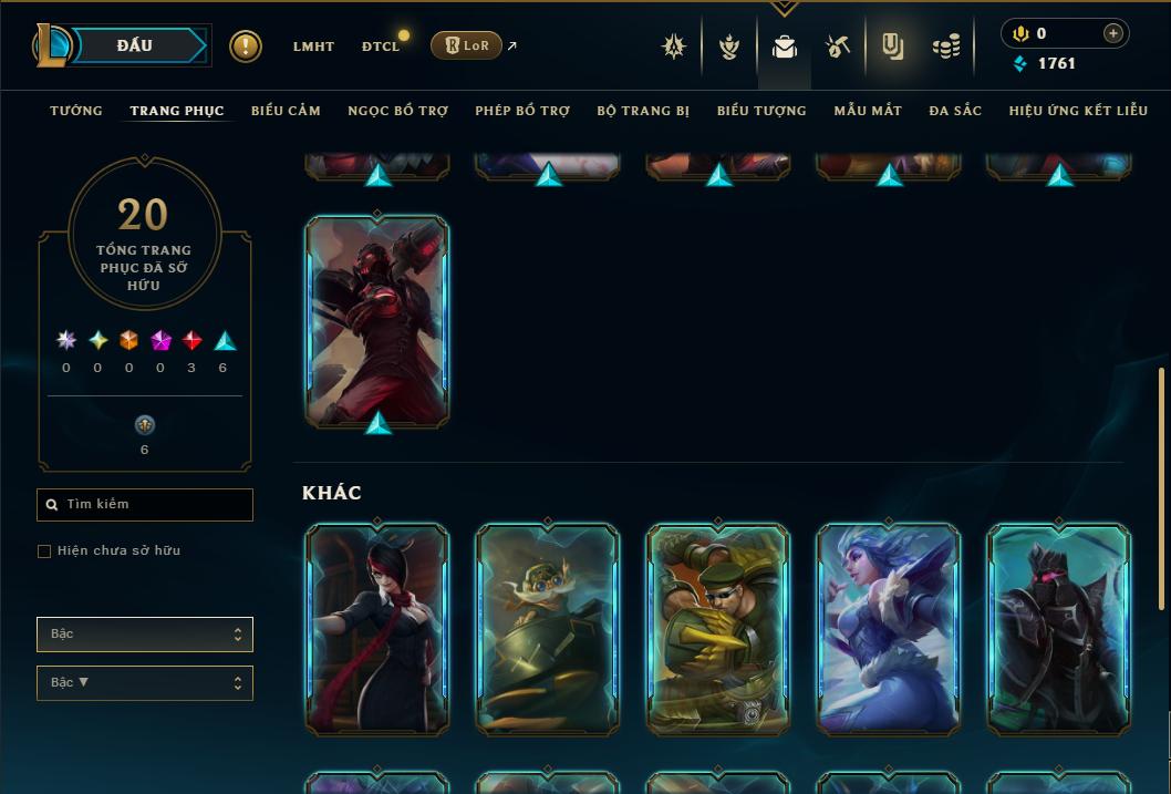 Acc Liên Minh Huyền Thoại/Đấu Trường Chân lý mã số 9382