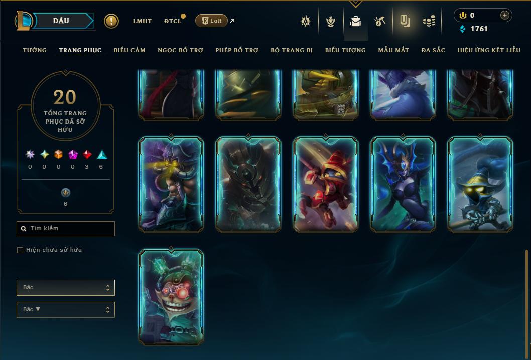 Acc Liên Minh Huyền Thoại/Đấu Trường Chân lý mã số 9382