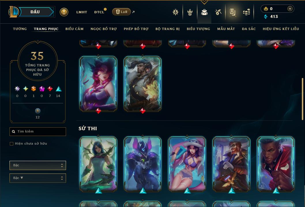 Acc Liên Minh Huyền Thoại/Đấu Trường Chân lý mã số 9387