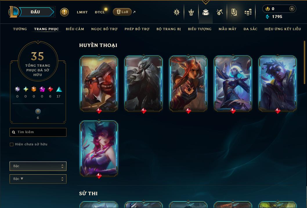 Acc Liên Minh Huyền Thoại/Đấu Trường Chân lý mã số 9388