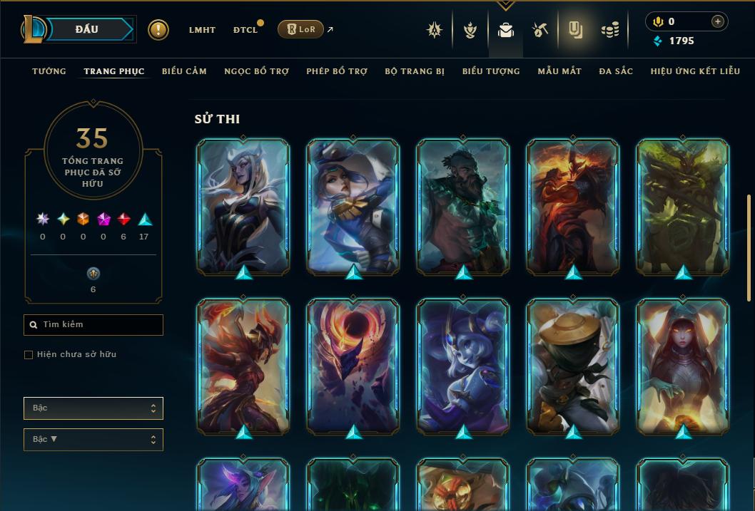 Acc Liên Minh Huyền Thoại/Đấu Trường Chân lý mã số 9388