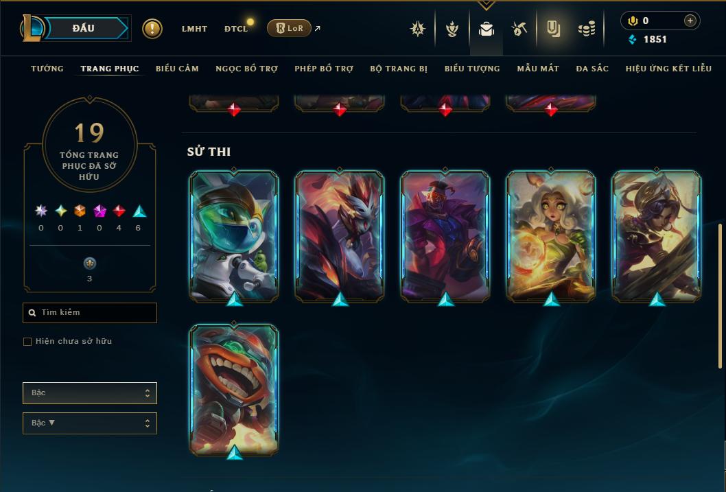 Acc Liên Minh Huyền Thoại/Đấu Trường Chân lý mã số 9389