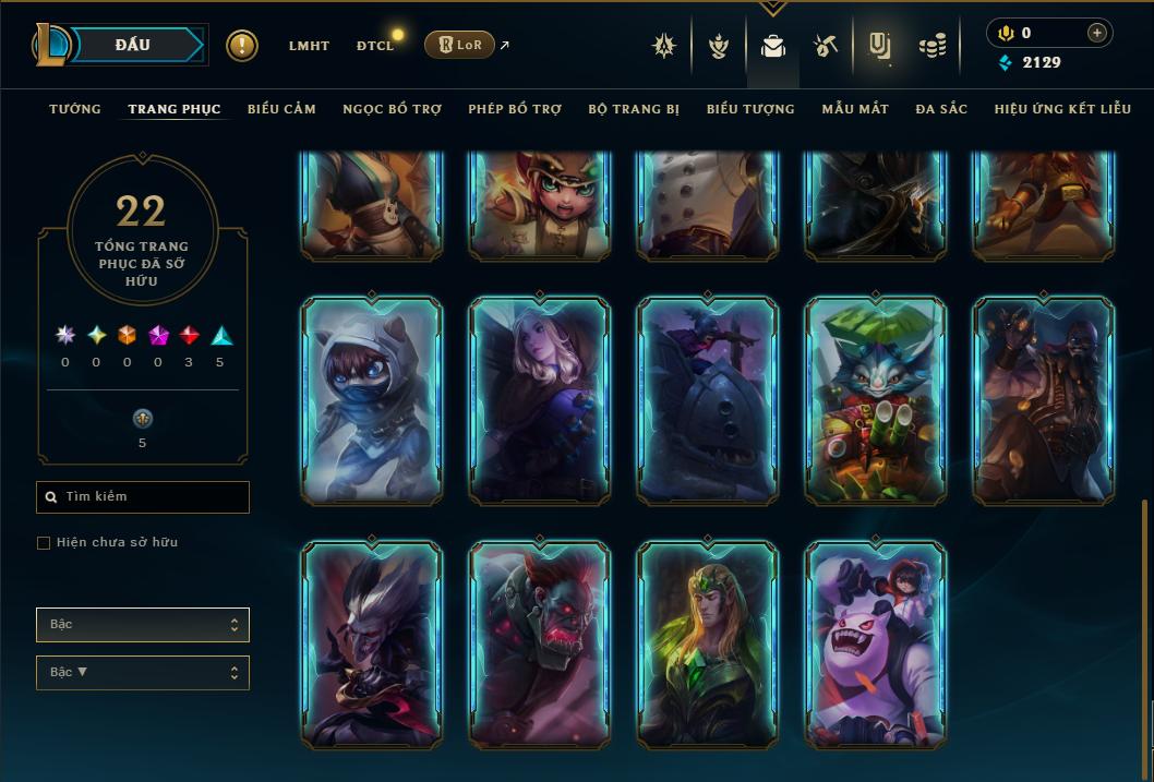 Acc Liên Minh Huyền Thoại/Đấu Trường Chân lý mã số 9393