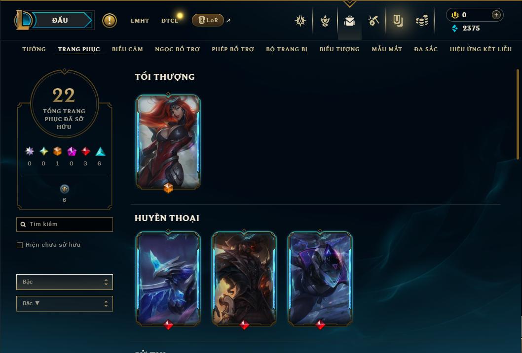 Acc Liên Minh Huyền Thoại/Đấu Trường Chân lý mã số 9394