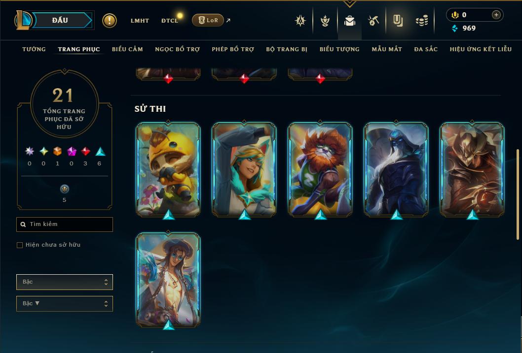 Acc Liên Minh Huyền Thoại/Đấu Trường Chân lý mã số 9396