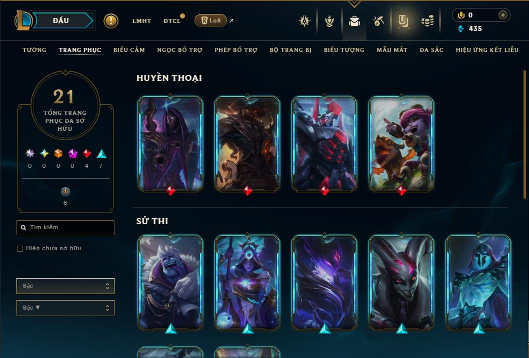 Acc Liên Minh Huyền Thoại/Đấu Trường Chân lý mã số 9397