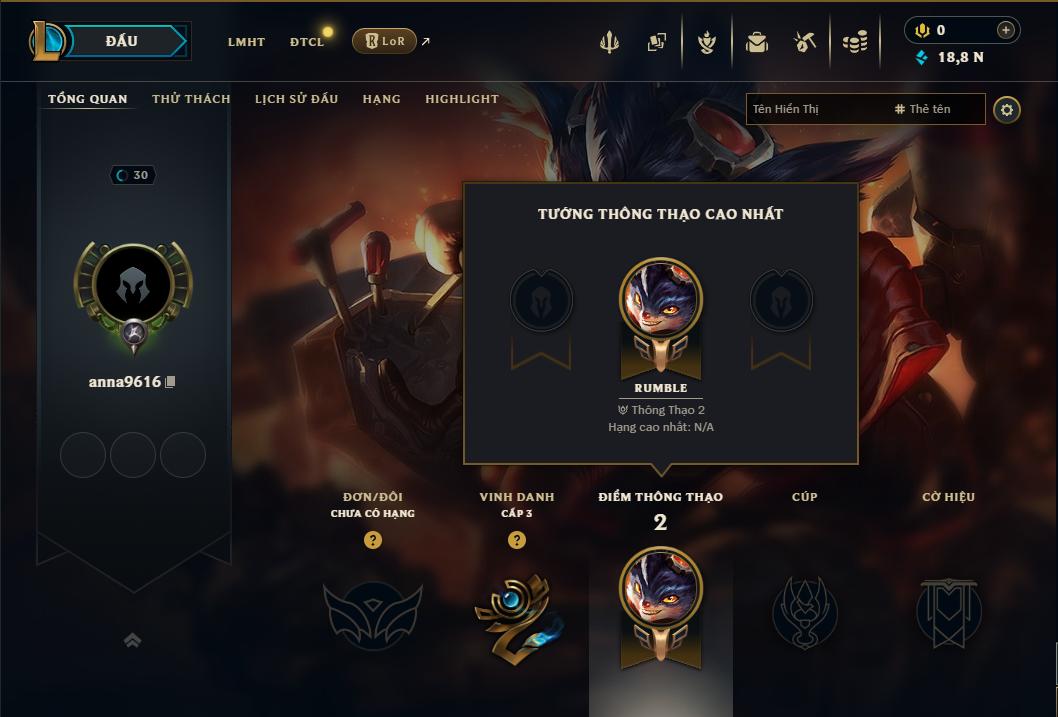 Acc Liên Minh Huyền Thoại mã số 9439