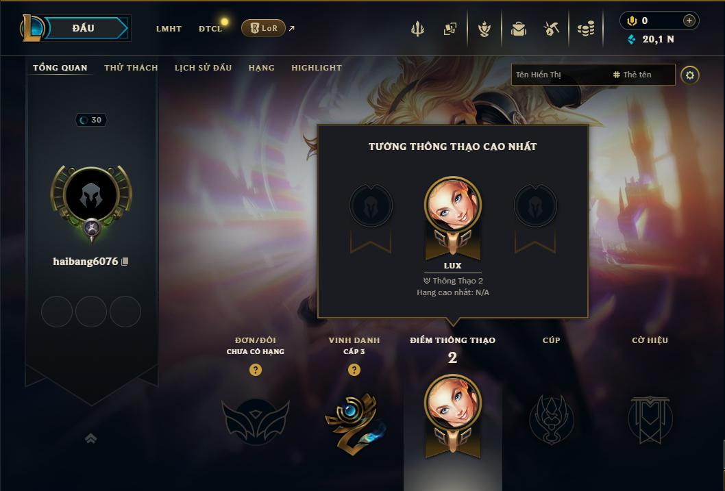 Acc Liên Minh Huyền Thoại mã số 9447