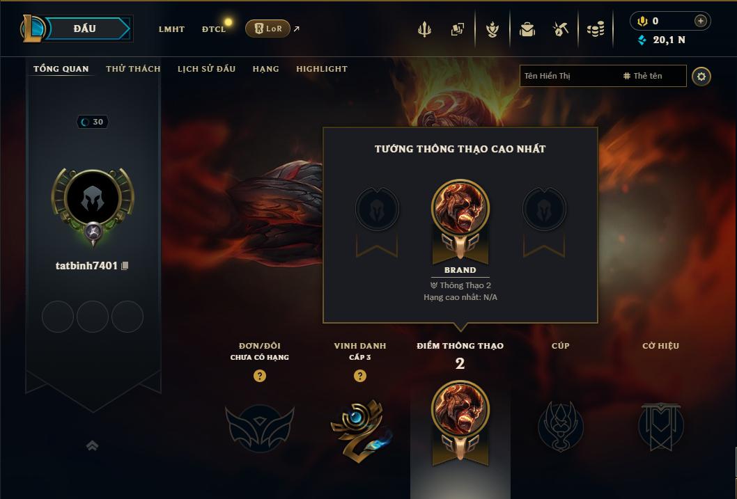 Acc Liên Minh Huyền Thoại mã số 9448