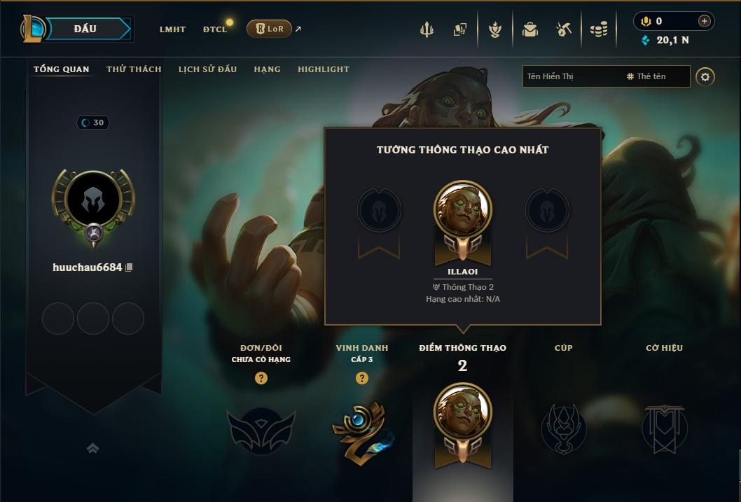 Acc Liên Minh Huyền Thoại mã số 9449