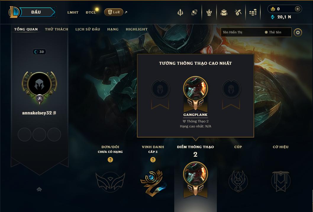 Acc Liên Minh Huyền Thoại mã số 9450