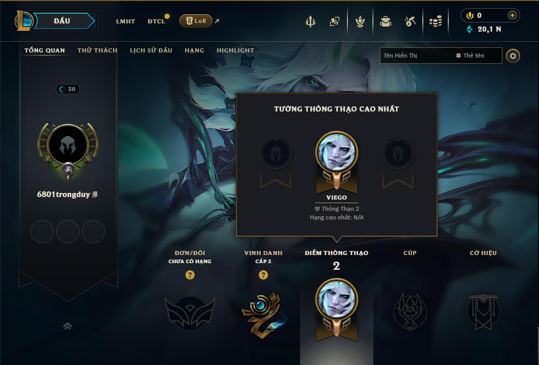 Acc Liên Minh Huyền Thoại mã số 9451