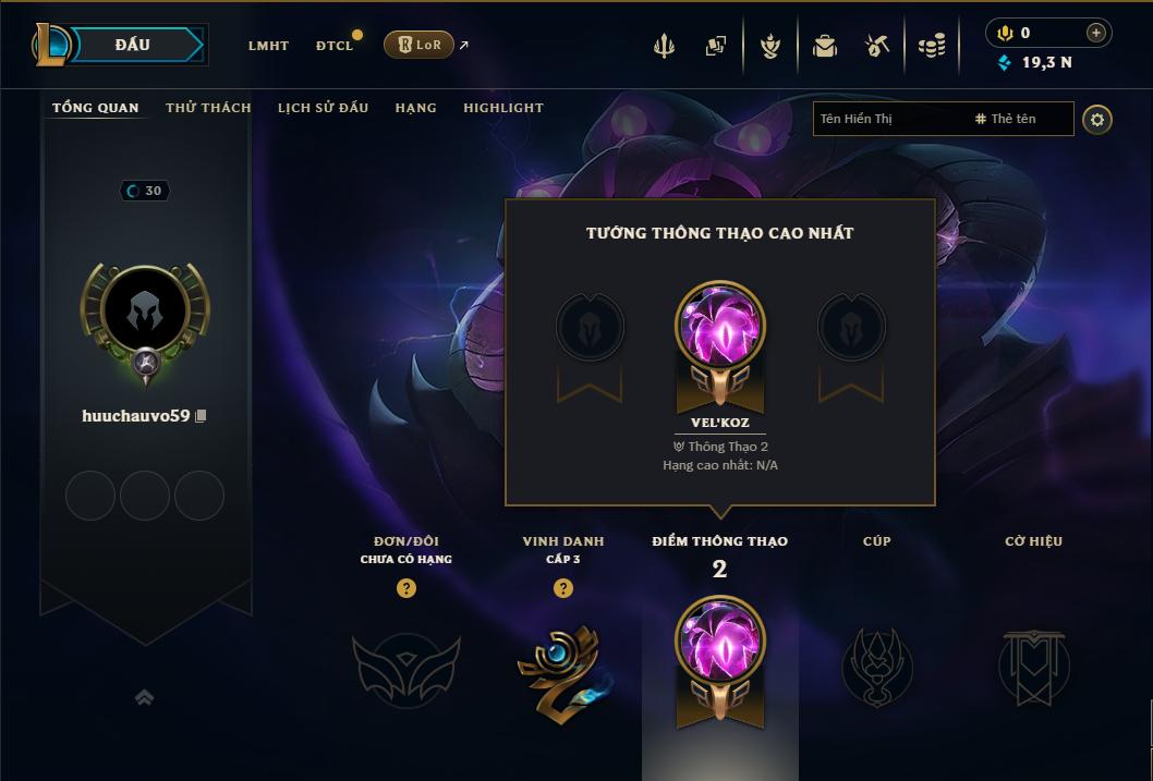 Acc Liên Minh Huyền Thoại mã số 9453