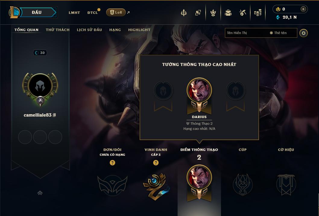 Acc Liên Minh Huyền Thoại mã số 9454