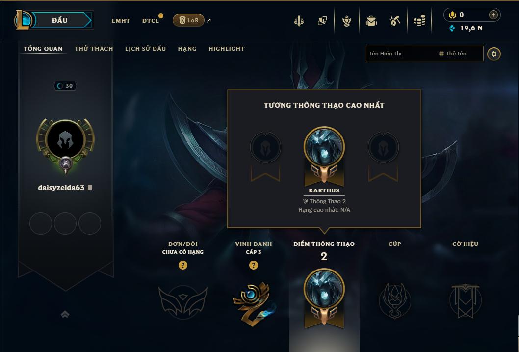 Acc Liên Minh Huyền Thoại mã số 9461