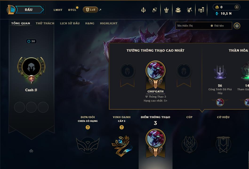 Acc Liên Minh Huyền Thoại mã số 9466