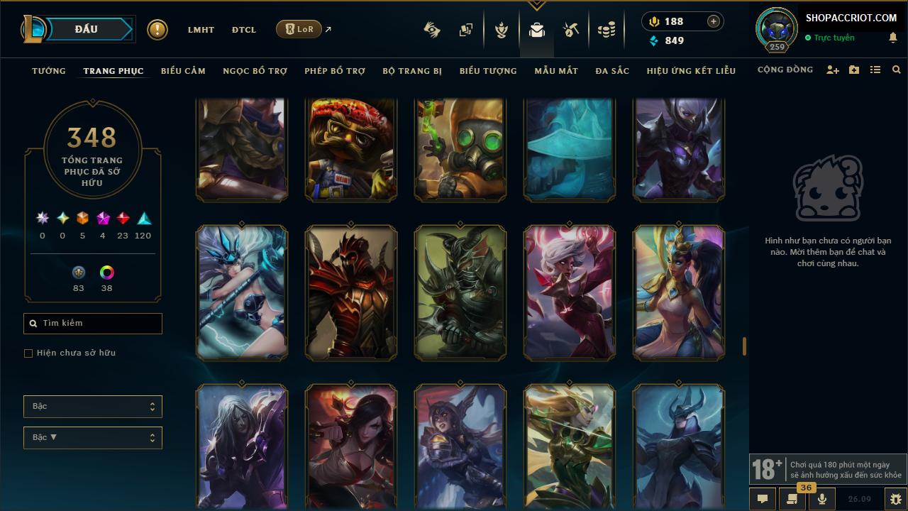 Acc Liên Minh Huyền Thoại mã số 9658