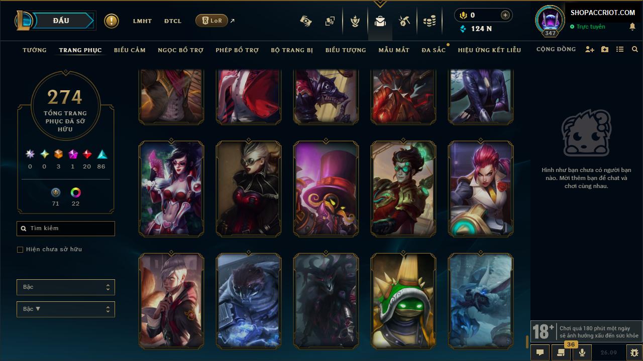 Acc Liên Minh Huyền Thoại mã số 9692