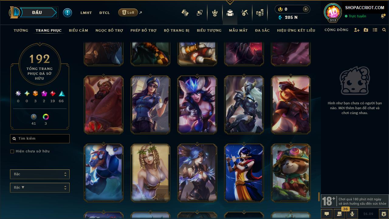 Acc Liên Minh Huyền Thoại mã số 9724