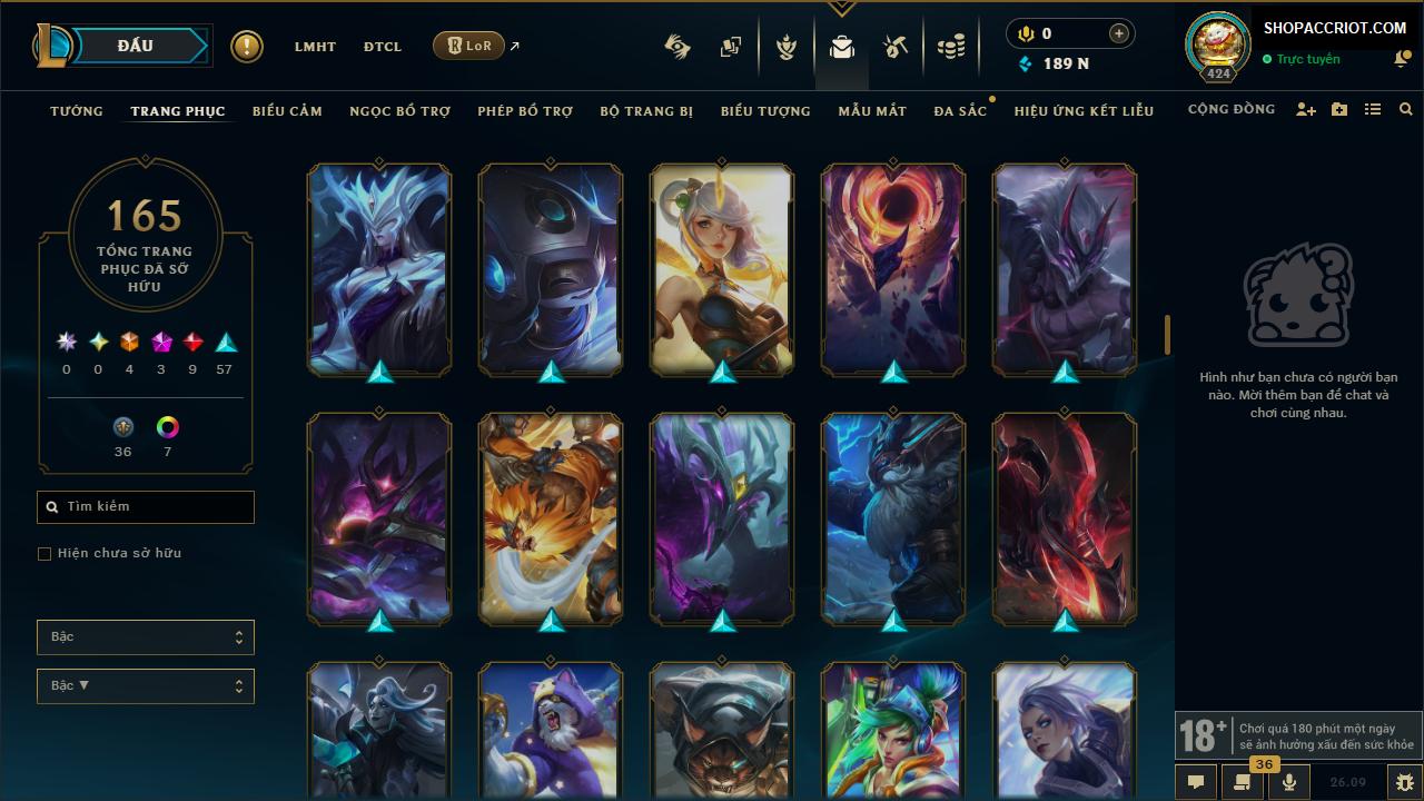 Acc Liên Minh Huyền Thoại mã số 9738