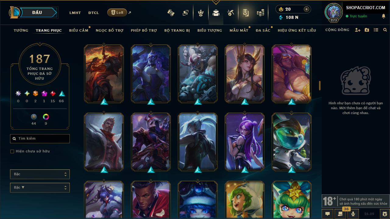Acc Liên Minh Huyền Thoại mã số 9753