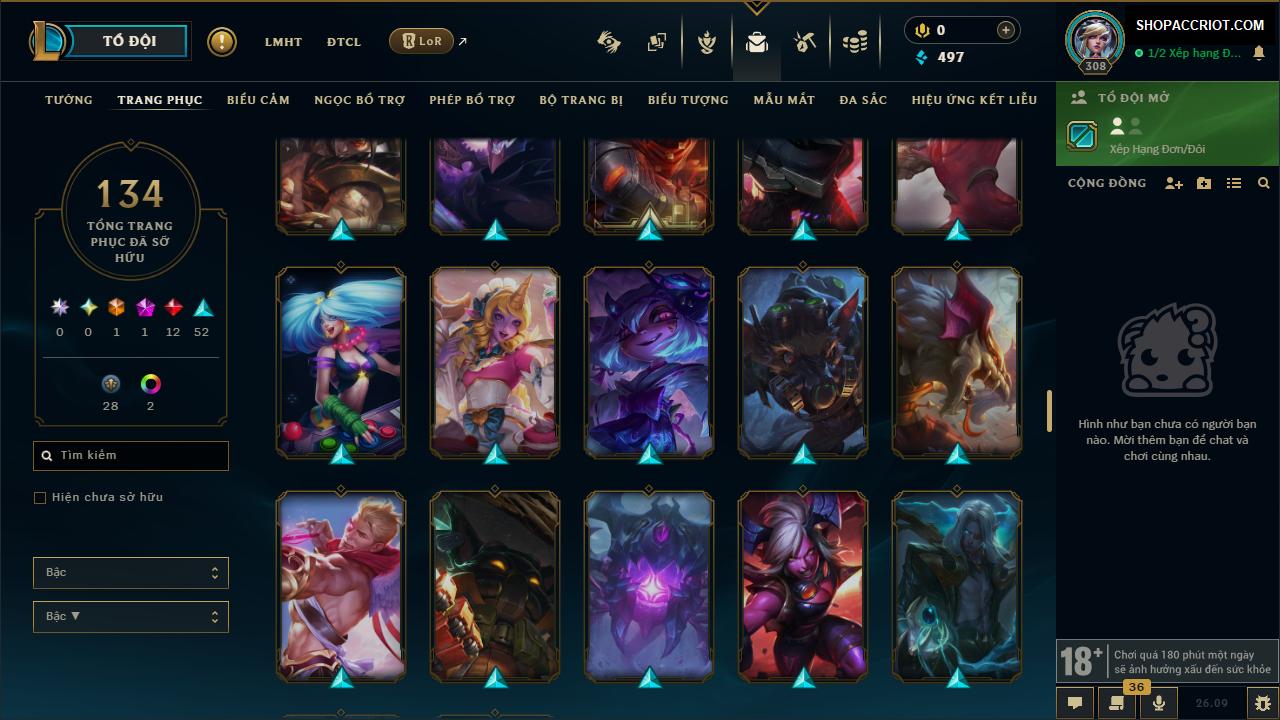 Acc Liên Minh Huyền Thoại mã số 9844