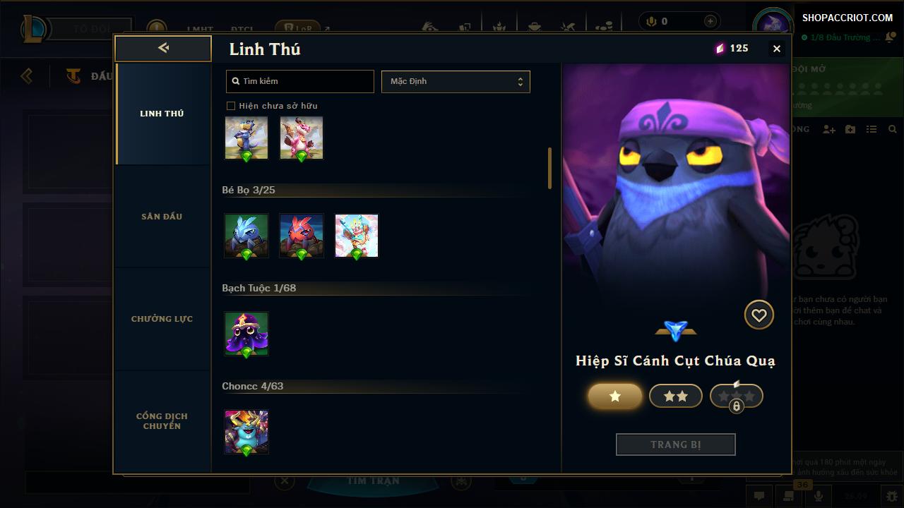 Acc Liên Minh Huyền Thoại mã số 9920